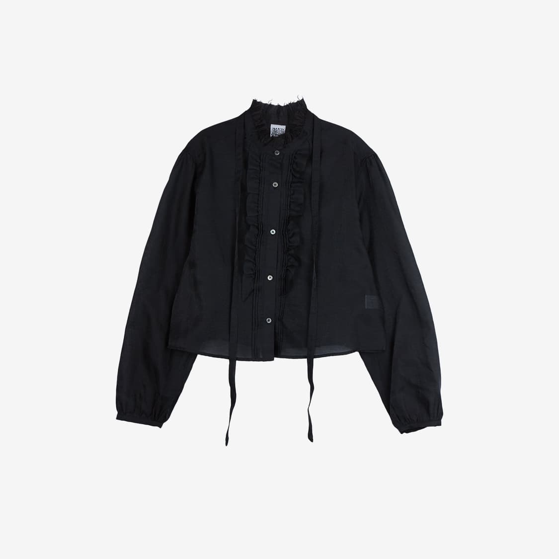 스탠드얼론 타이 넥 프릴 블라우스 상품이미지1