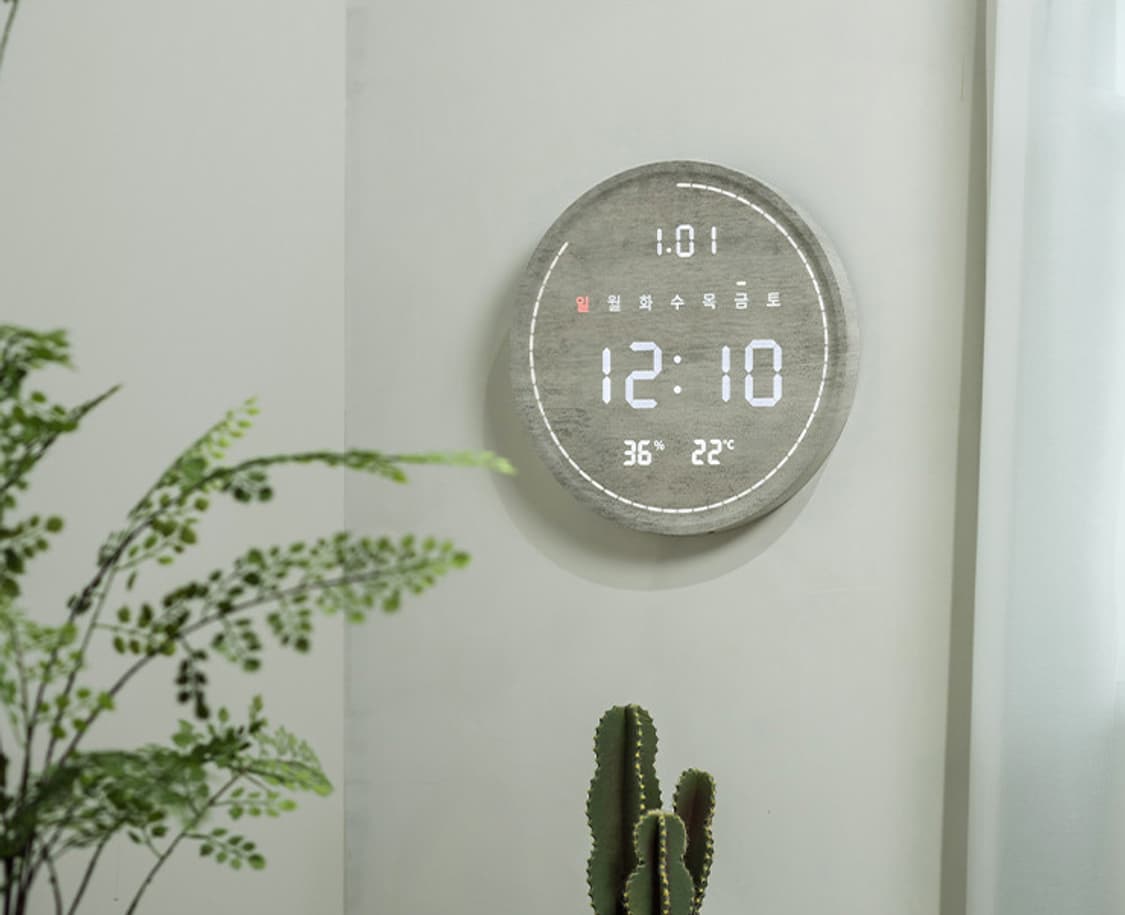 플라이토 벽시계 날짜표시 LED초침 인테리어시계 판매 상품이미지1