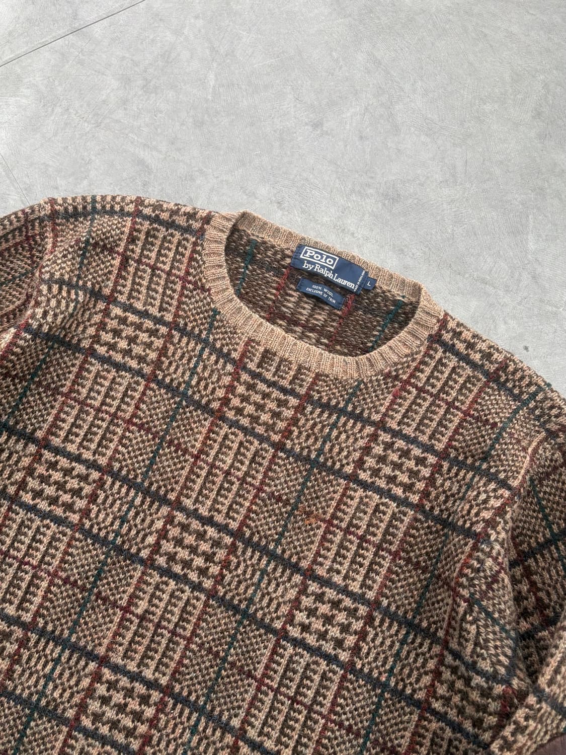Polo 폴로 랄프로렌 90‘s 울 타탄 체크 니트 상품이미지6