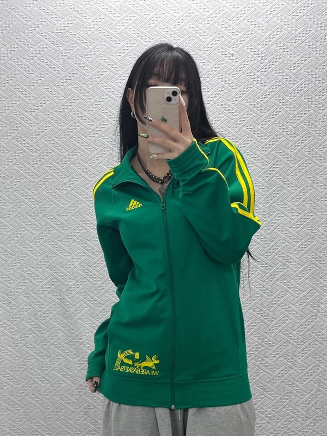 아디다스 베스킷볼 올드스쿨 레트로그린 져지 집업 M C08734 상품이미지1