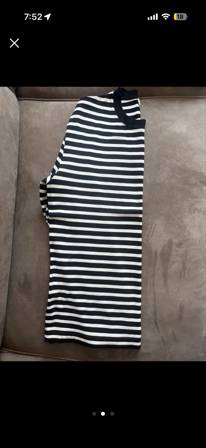 메종키츠네 스트라이프 긴팔티 (L) (아주 싼값의 급처!) 상품이미지2