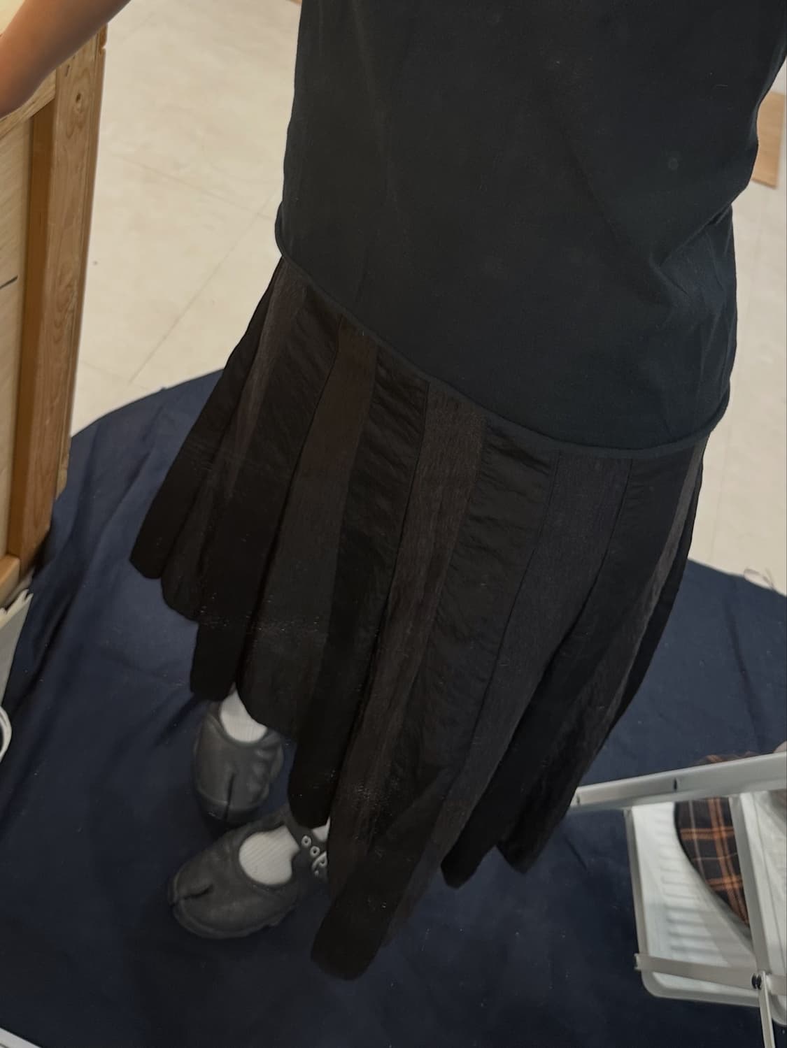 [SONIA RYKIEL] black nylon skirt  상품이미지3
