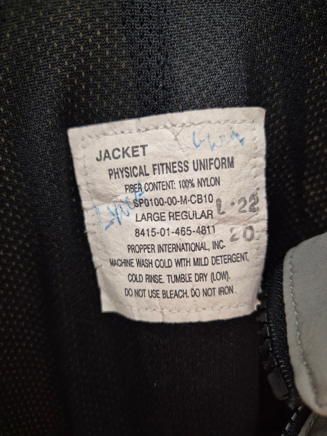 미군 IPFU 바람막이 자켓 라지 레귤러 상품이미지6