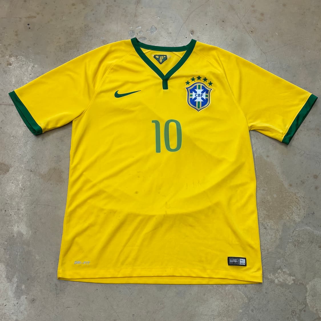 M 나이키 드라이핏 2014 브라질 국가대표팀. No.10 네이마르 Jr 상품이미지2