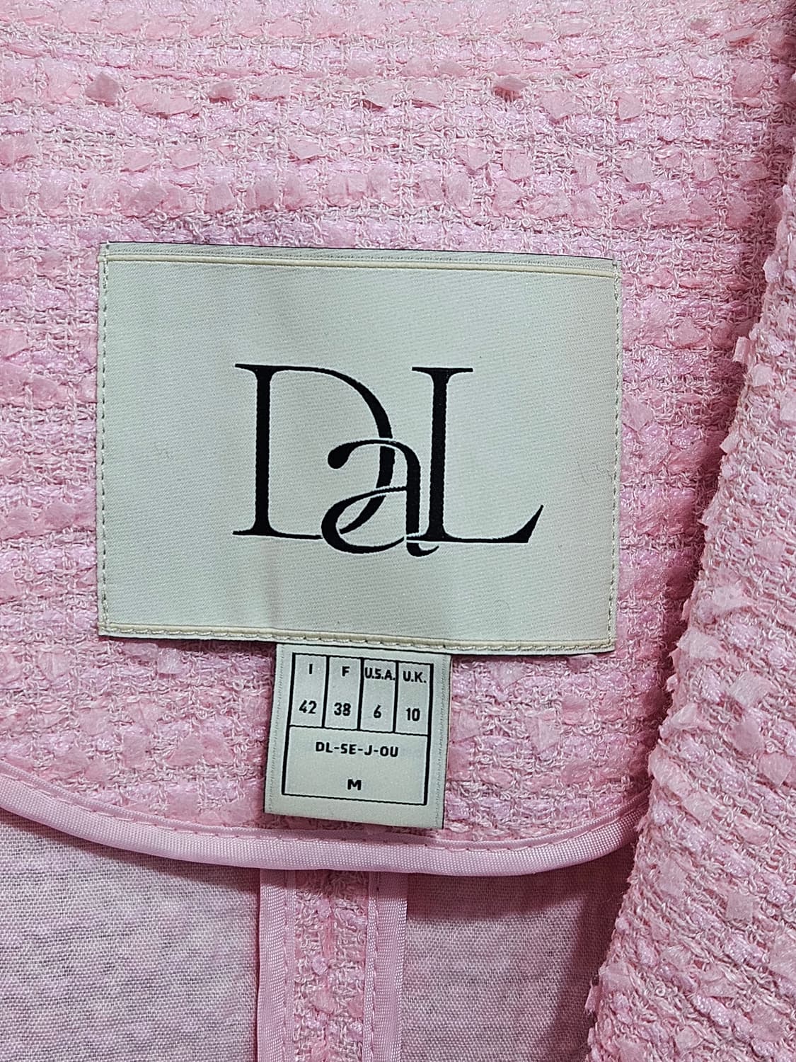 DaL 핑크 트위드 반팔 자켓  상품이미지2