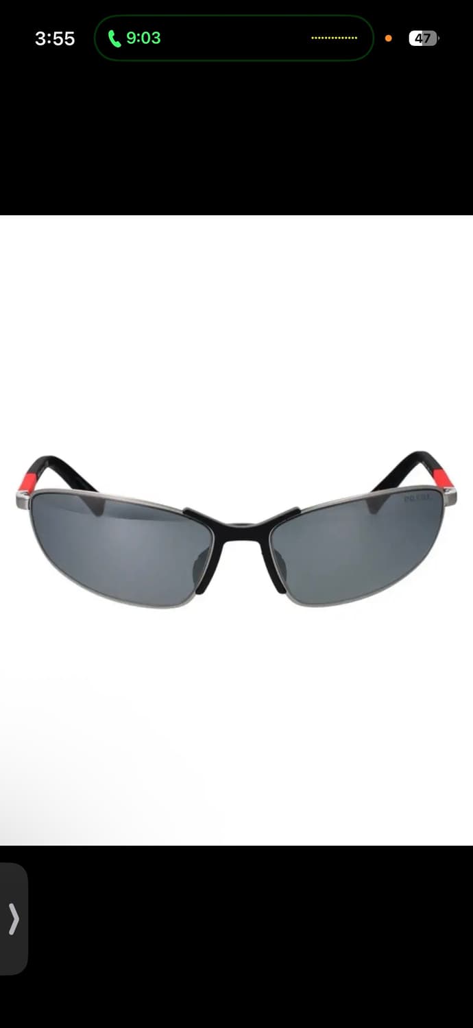 프라다 로고 템플 선글라스60 블랙 상품이미지2