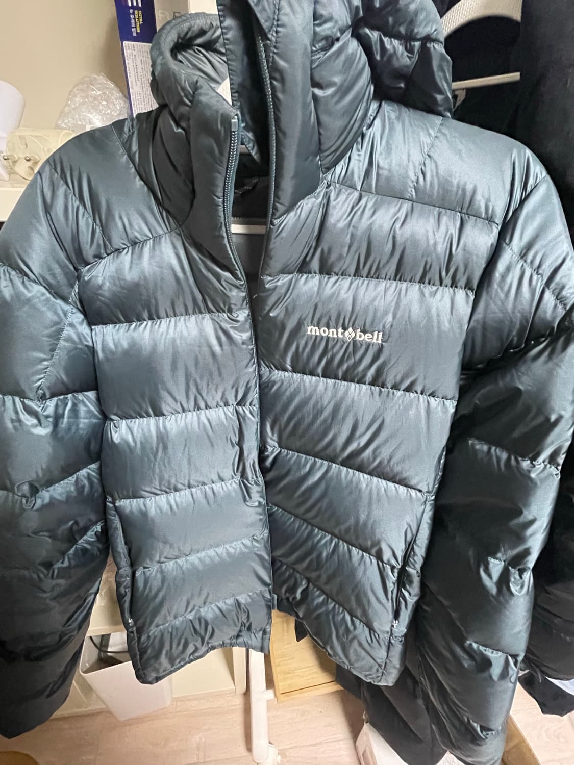몽벨 라이트 알파인 다운 파카 슬레이트 블루 패딩 상품이미지2