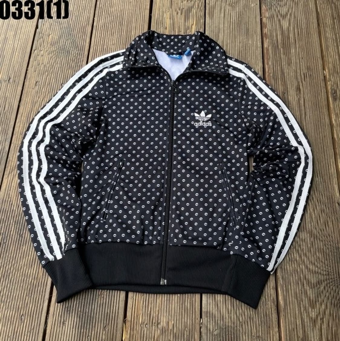 작사 희귀 / 아디다스 키스마크 도트 패턴 져지 아디다스 져지 땡땡이 상품이미지1