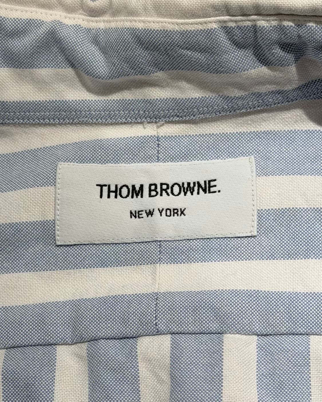 톰브라운 라이트블루 스트라이프 버튼업 포켓 셔츠 상품이미지7