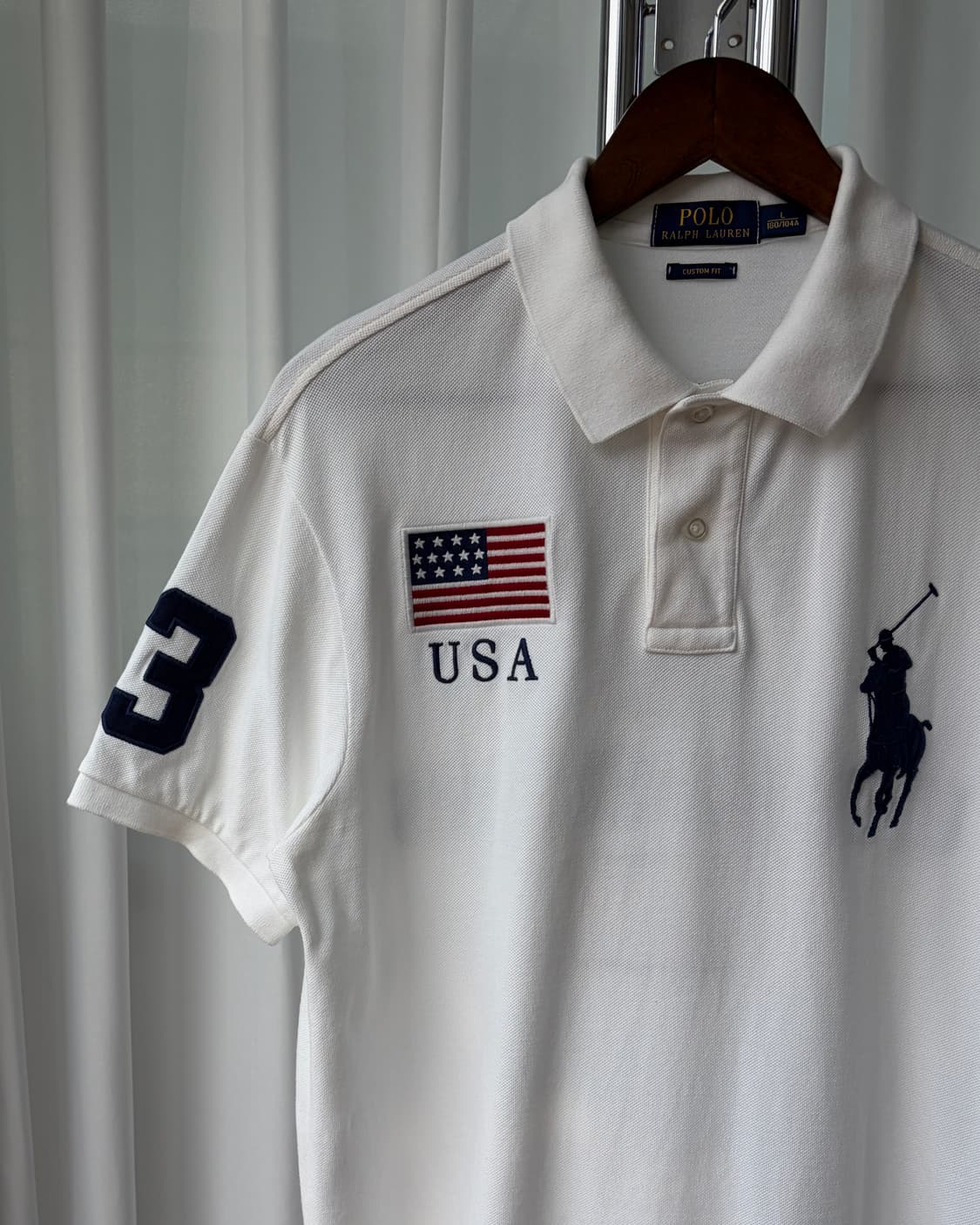 [L]폴로 랄프로렌 빅포니 치프키프 USA 성조기 카라 티셔츠 상품이미지8
