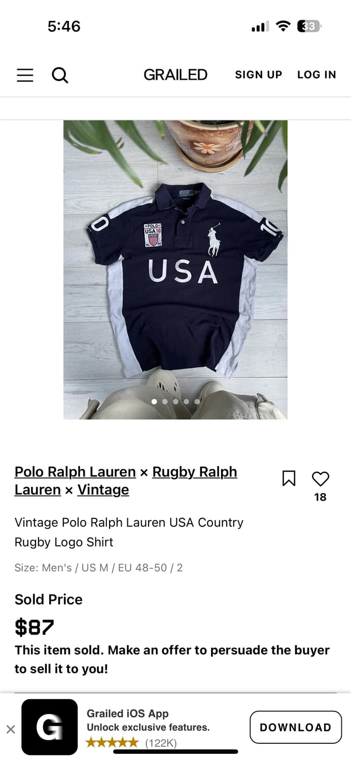 폴로 랄프로렌  USA  Rugby 빅로고  카라티 상품이미지5
