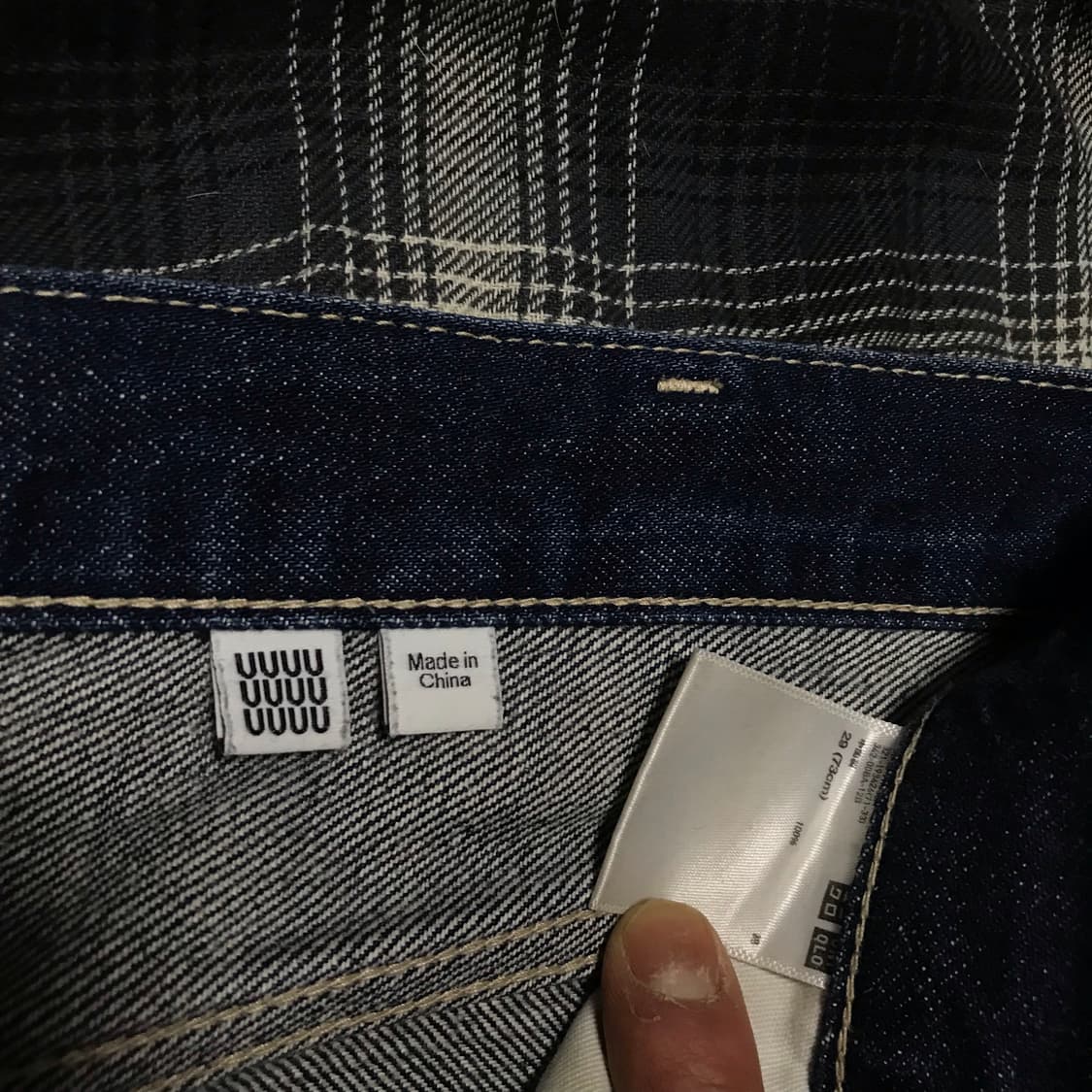 일본판 유니클로 u  재팬 페브릭 페이딩 워크 데님 상품이미지6