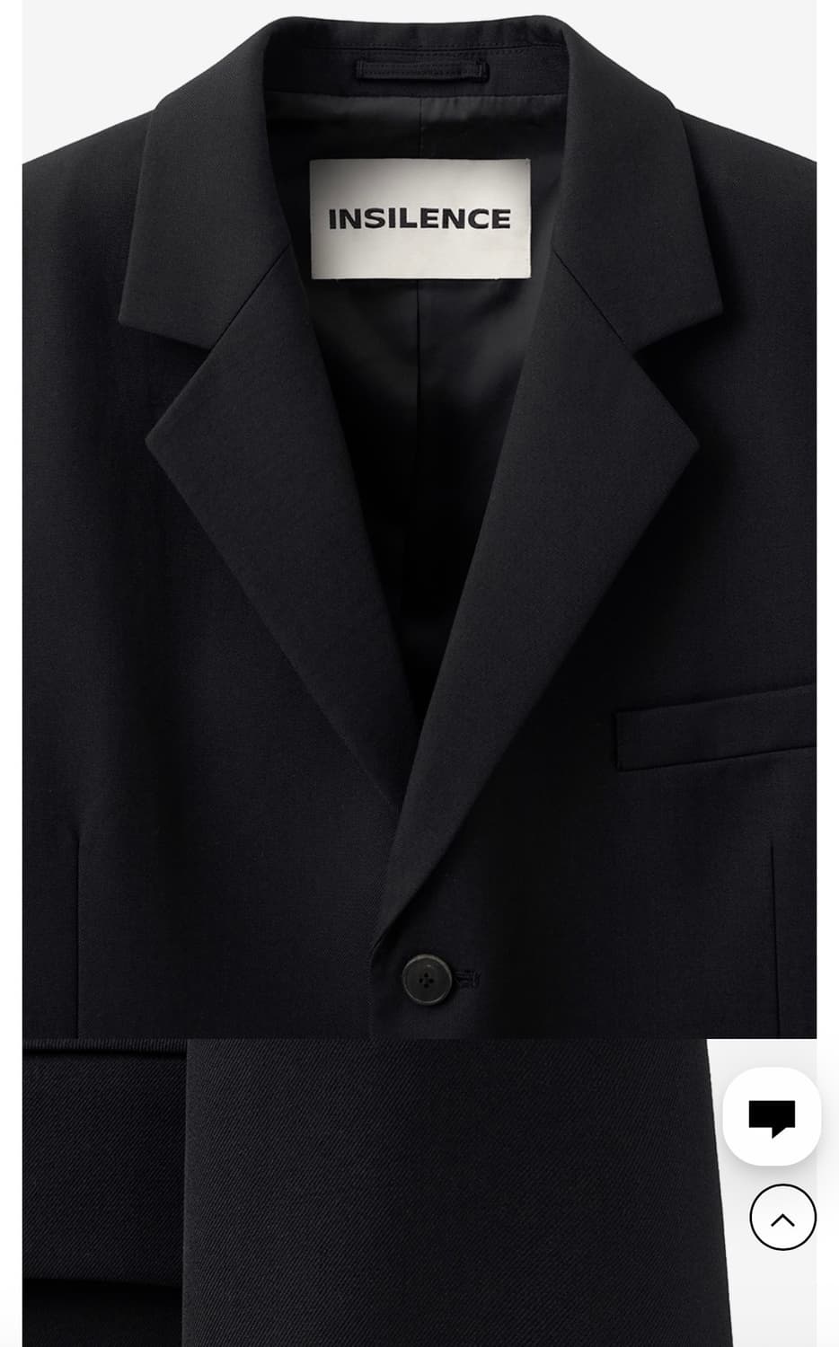 새상품)인사일런스 오버사이즈 울 블레이저 검정 상품이미지2