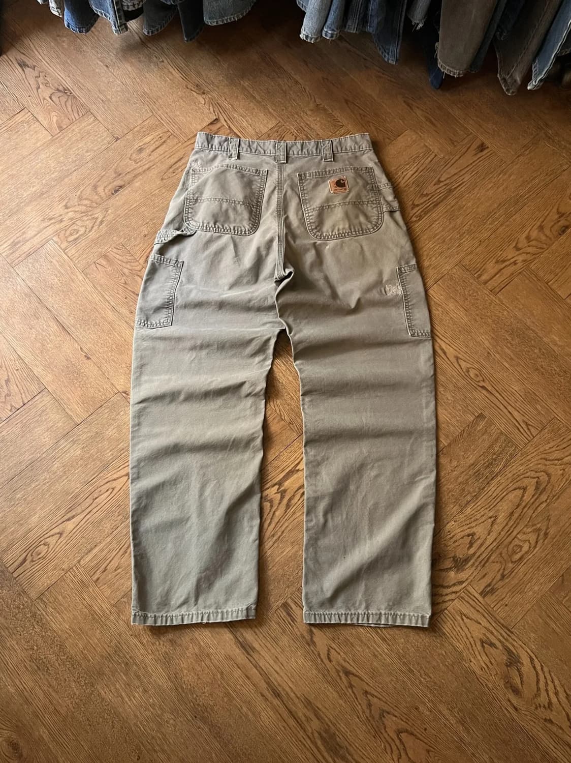 [31]칼하트 USA 빈티지 리페어 그레이 싱글니 카펜터 워크 팬츠 상품이미지1