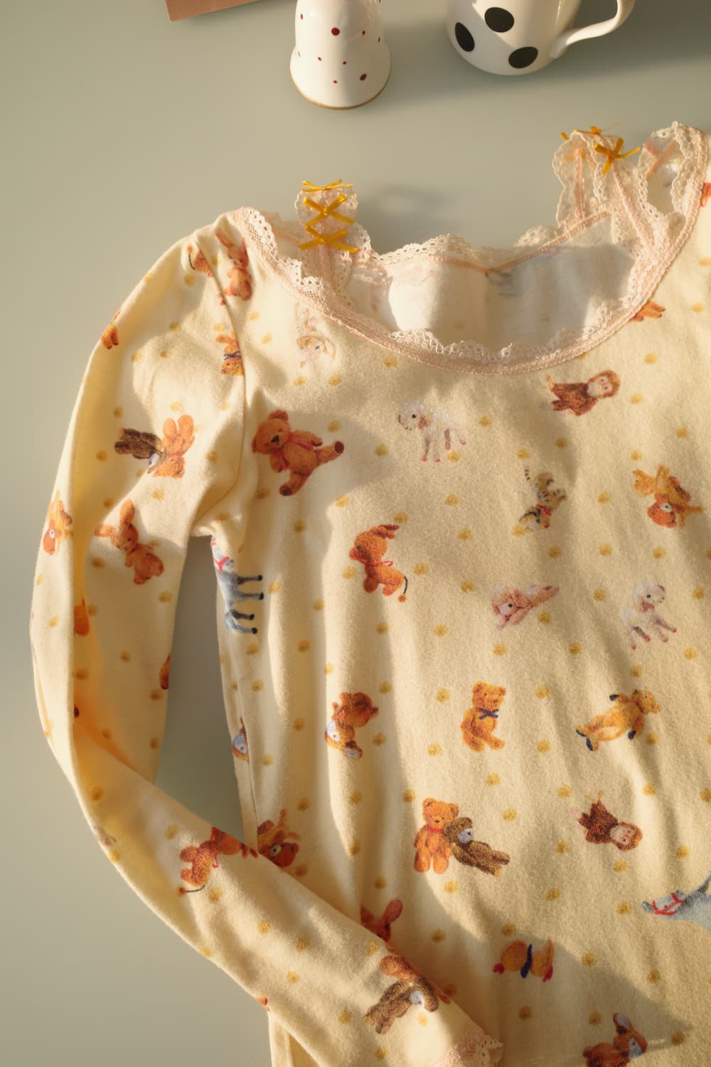 Lace printed top 상품이미지6