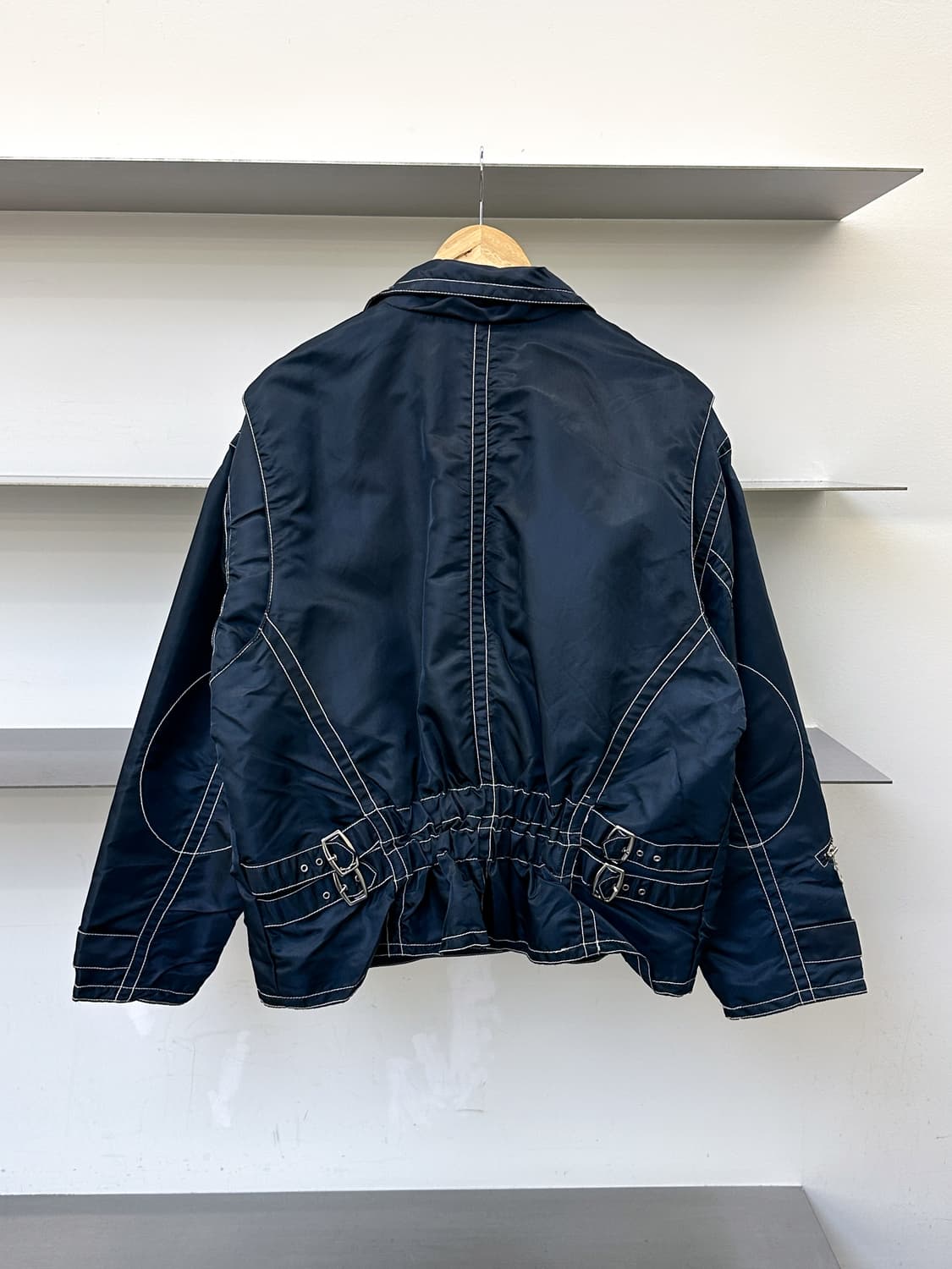 Scheers 90s 나일론 새틴 바이커 자켓 상품이미지3