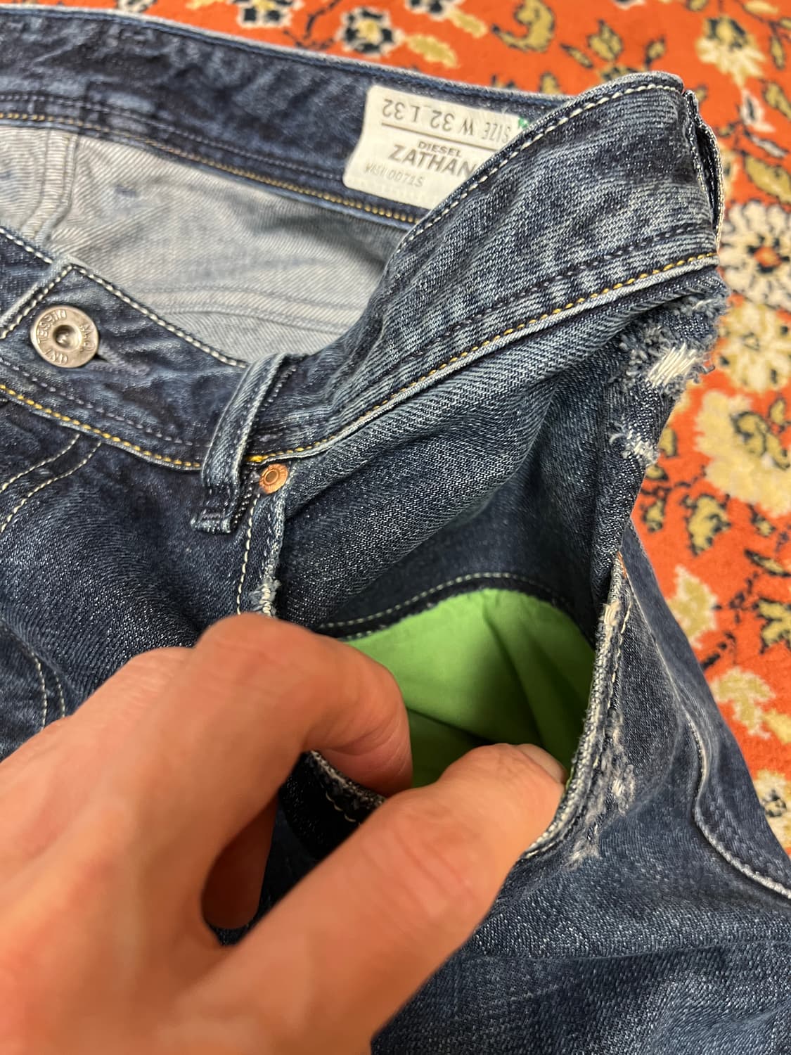 [32] Diesel 디젤 빈티지 자탄 부츠컷 플레어 데님팬츠 상품이미지7