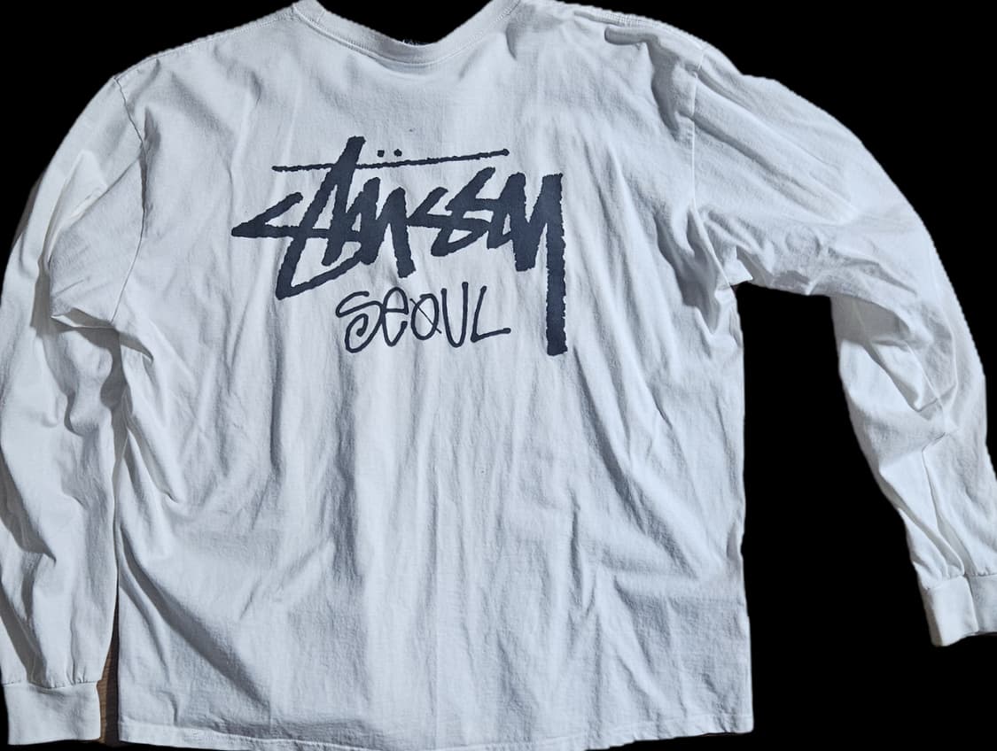 스투시 스탁 서울 롱슬리브 티셔츠 화이트 2023 상품이미지2