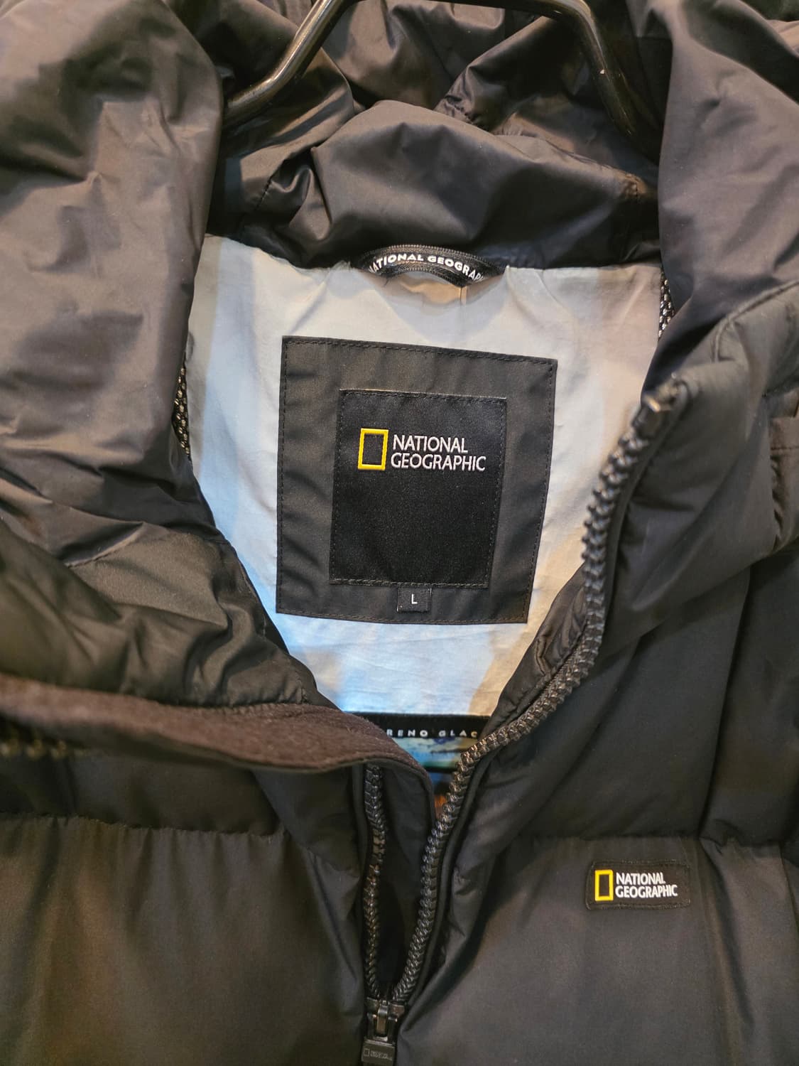 내셔널지오그래픽 덕다운 후드블랙 패딩 L사이즈 상품이미지1