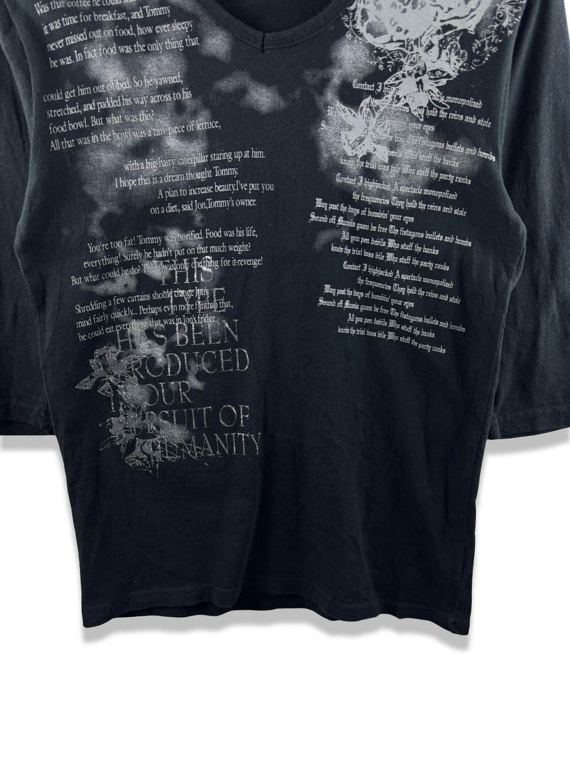 JPN 스컬 스모크 레터링 7부 슬리브2174 상품이미지4