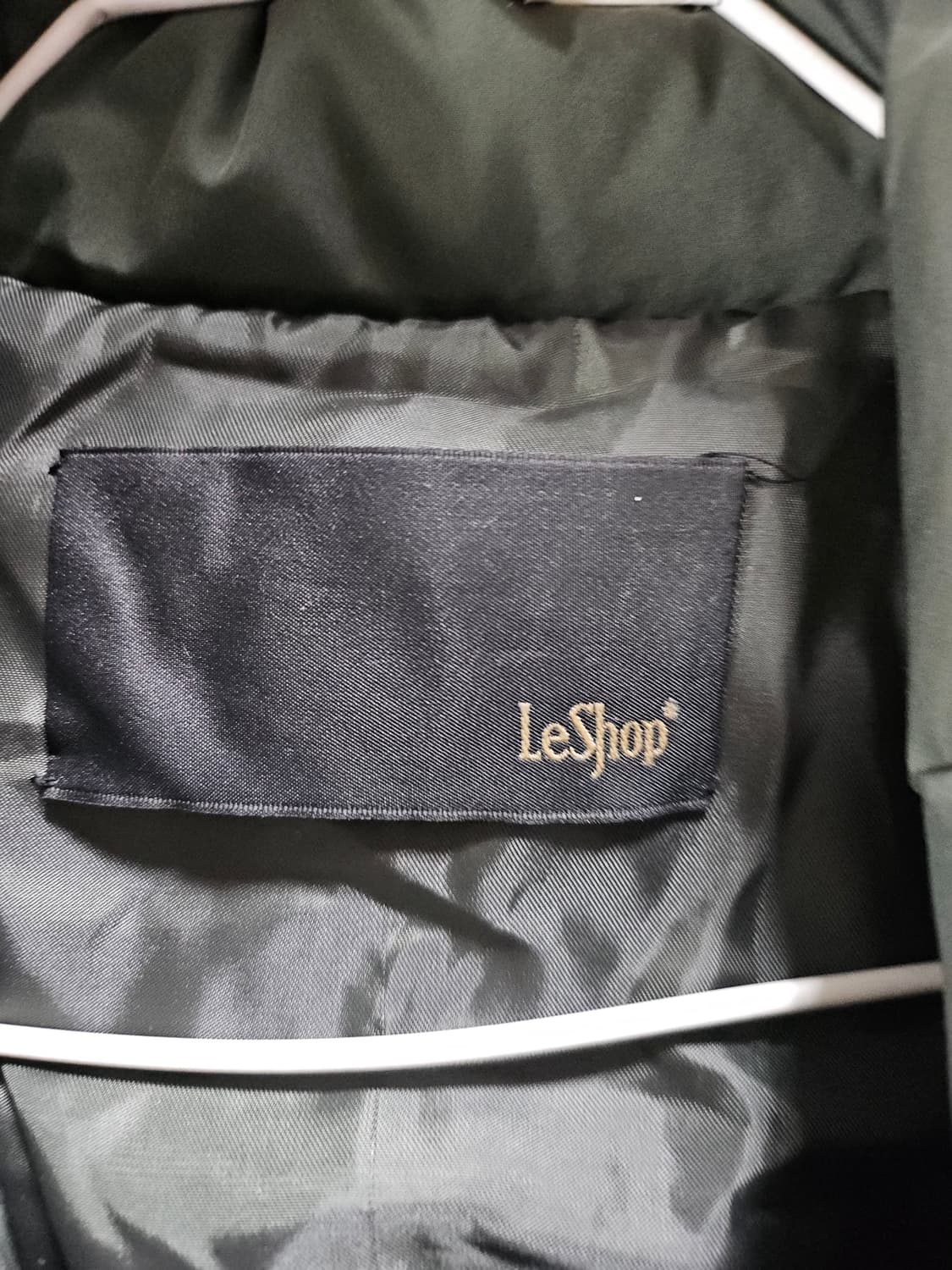 르샵  후드 퍼 다운 롱 패딩 카키색  XS  80 상품이미지4