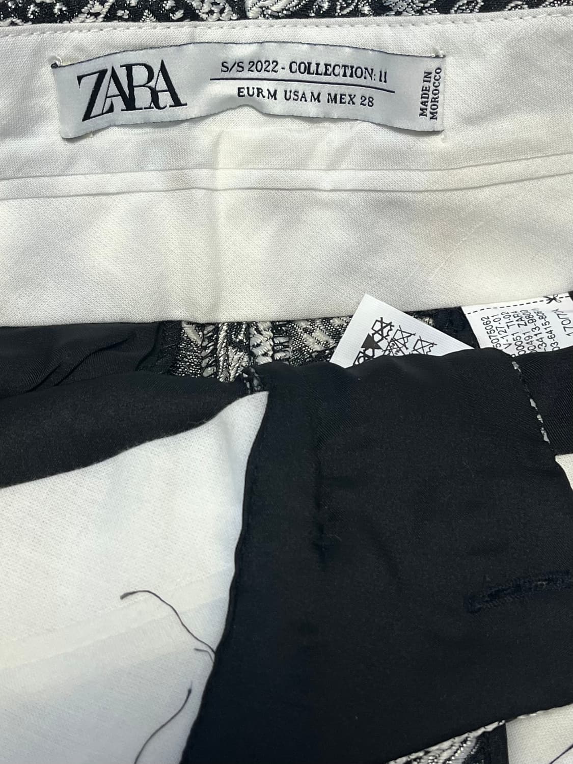 자라 자카드 부츠컷 뒷트임 팬츠 상품이미지6