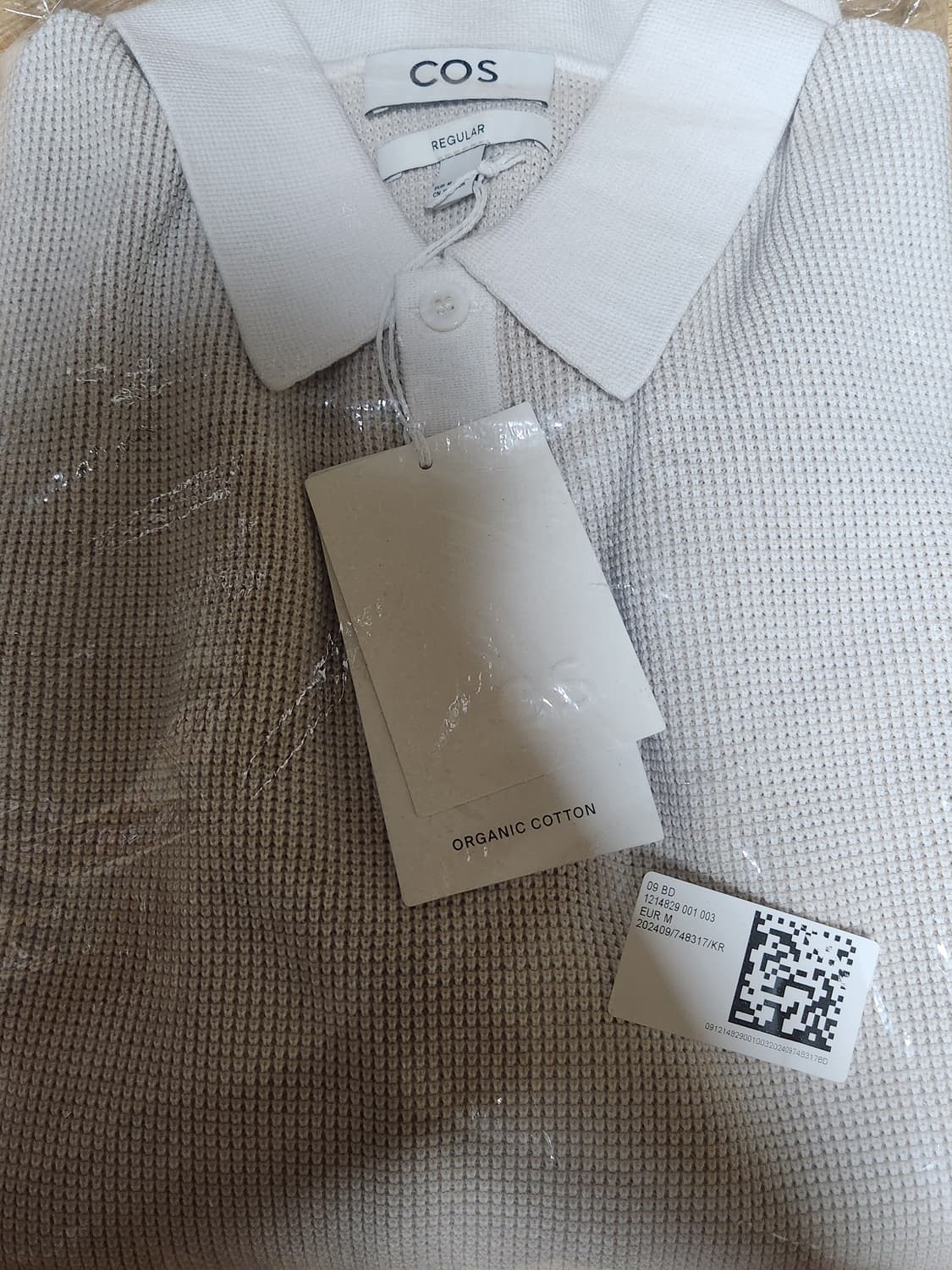 코스 컨트래스트 트리밍 와플 니트 폴로 셔츠 [M] 상품이미지2