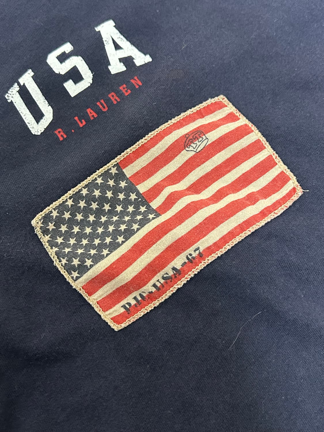 폴로 랄프로렌 네이비 성조기 빅포니 티셔츠 상품이미지3