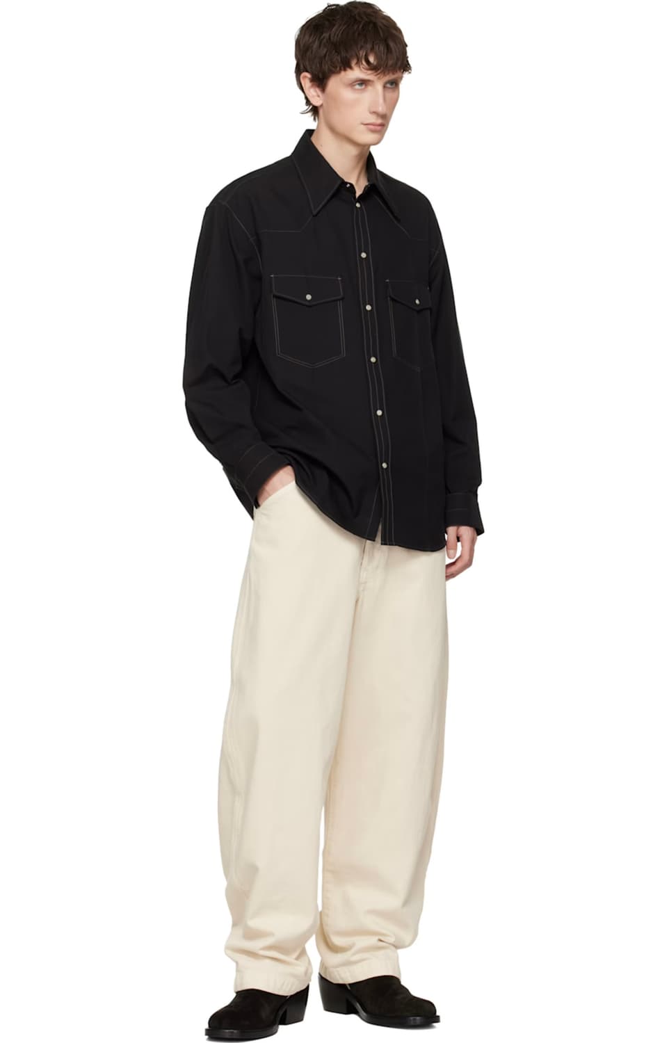 [52] 르메르 웨스턴 셔츠 블랙 상품이미지8