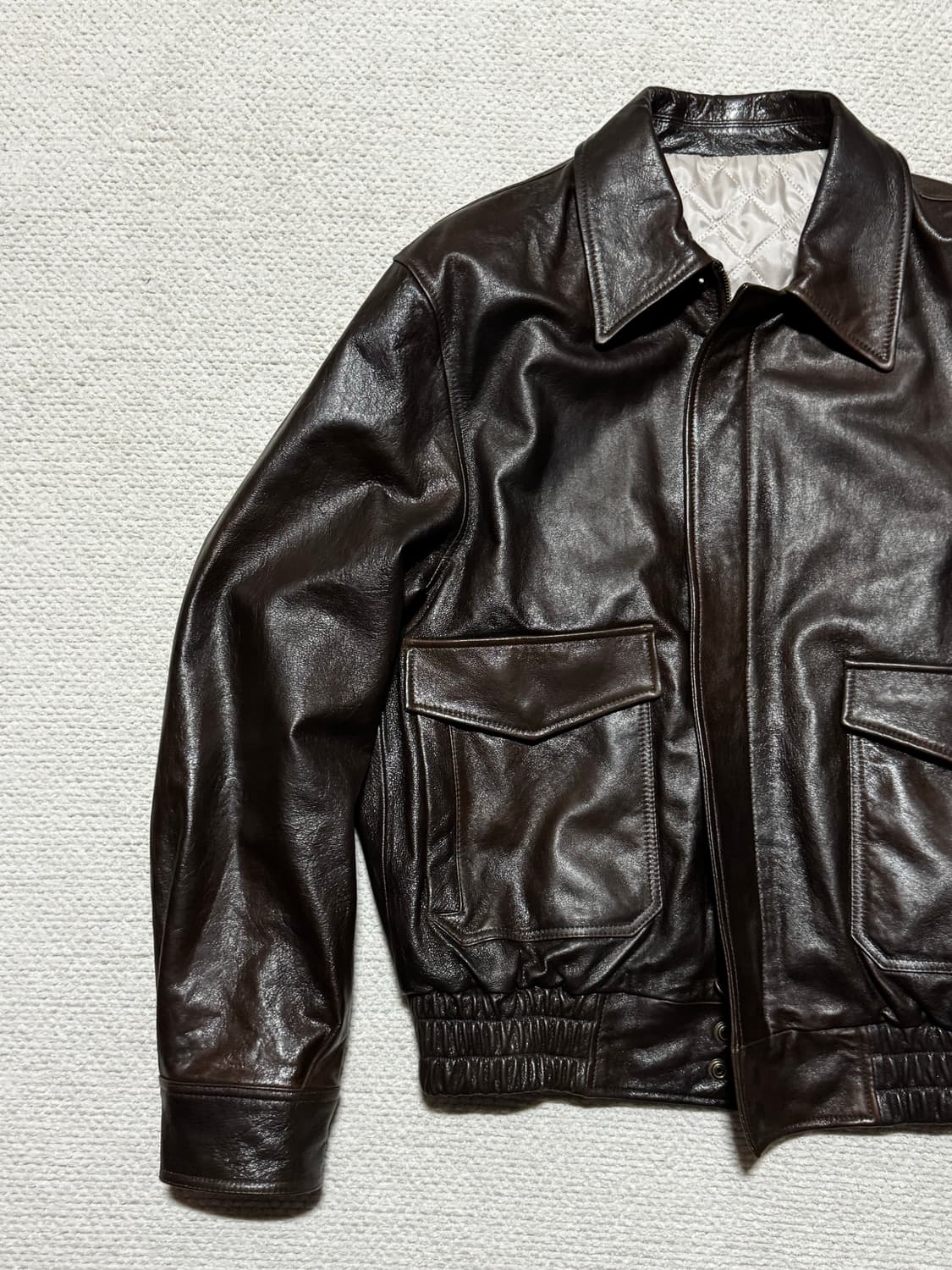 coor 쿠어 베지터블 레더 A-2 자켓 L 상품이미지7