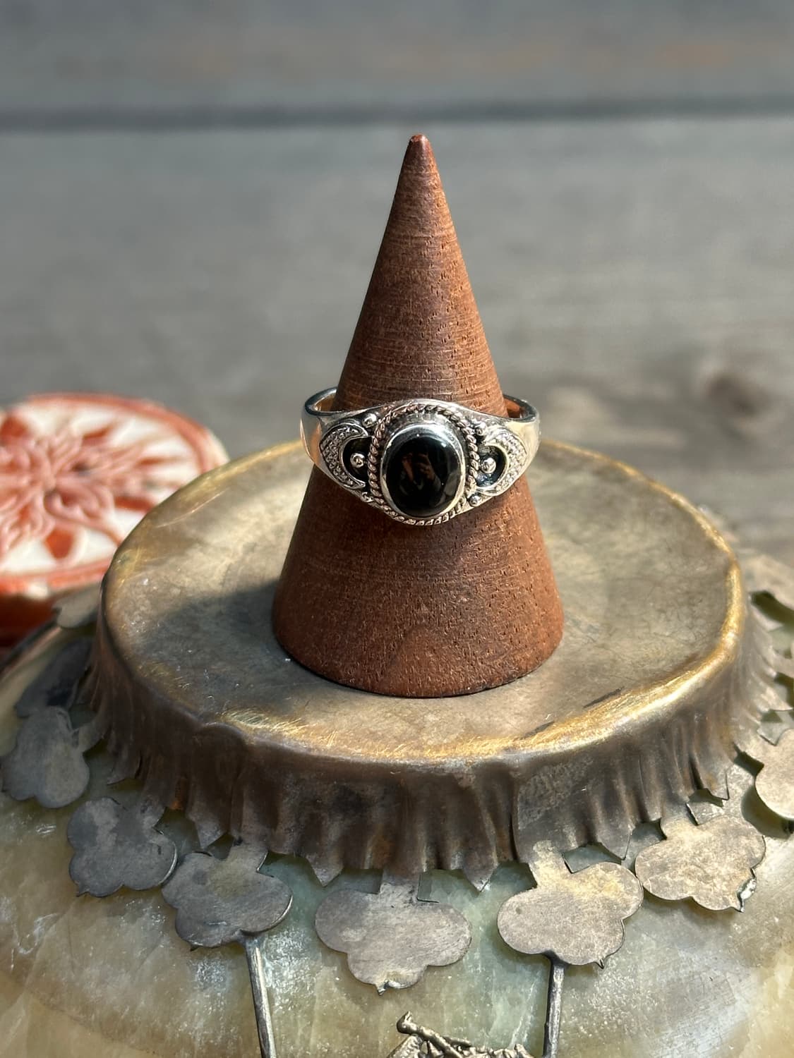 Onyx Ornate 925Silver Ring 상품이미지1