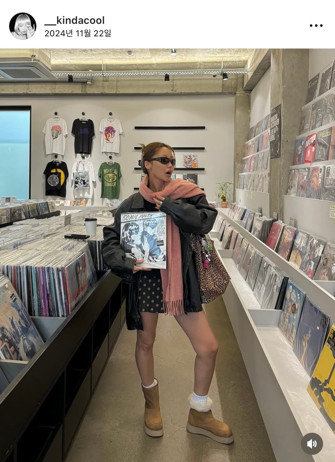 ACNE 아크네 스튜디오 머플러 로즈멜란지 장희령 구버전 상품이미지4