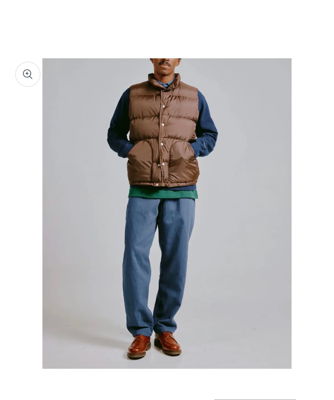 바튼웨어 구스 패딩 쪼끼(브라운) m사이즈 새상품급 상품이미지1