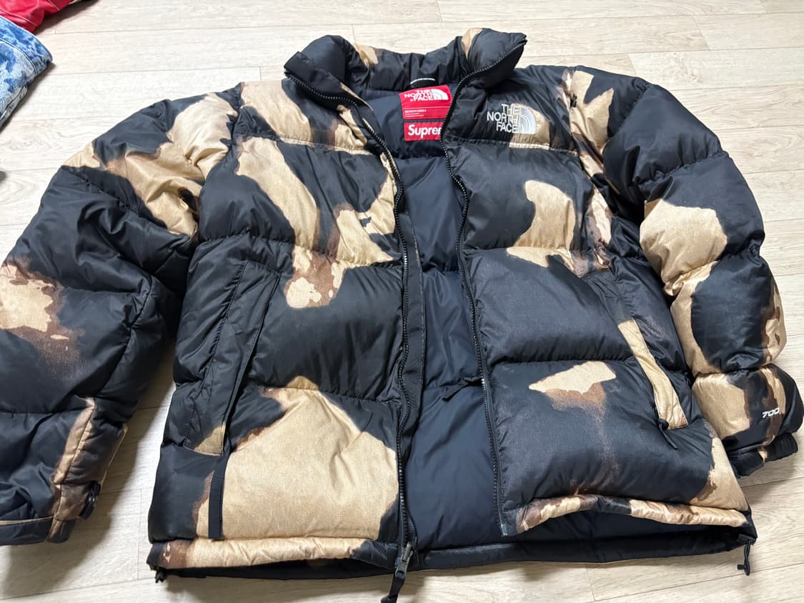 L)슈프림 노스페이스 슈노 블리치드 데님 프린트 눕시 블랙 상품이미지3