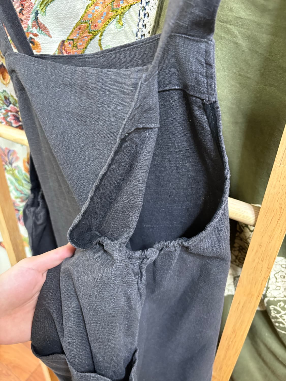 히피 모리 하구미 딥 그레이 레이어드 원피스  상품이미지4