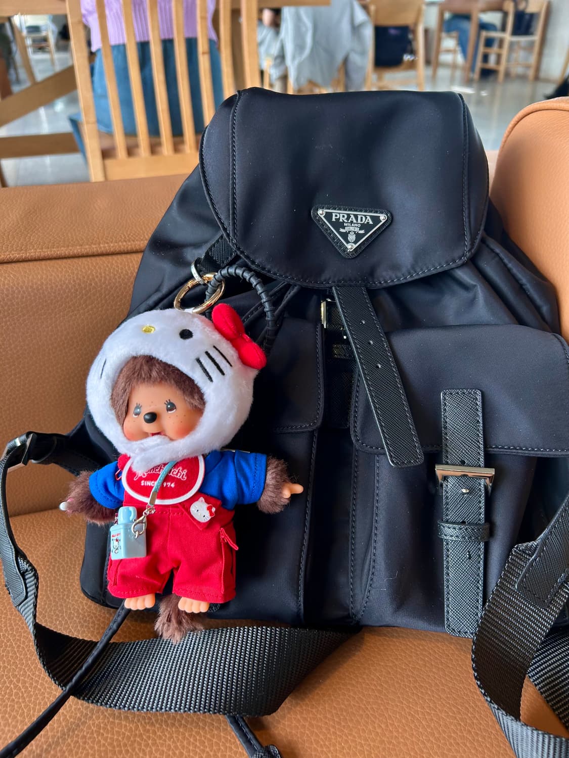 (88)♥️정품몬치치커스텀키링키티무드🍼🐒레드멜빵바지 상품이미지8