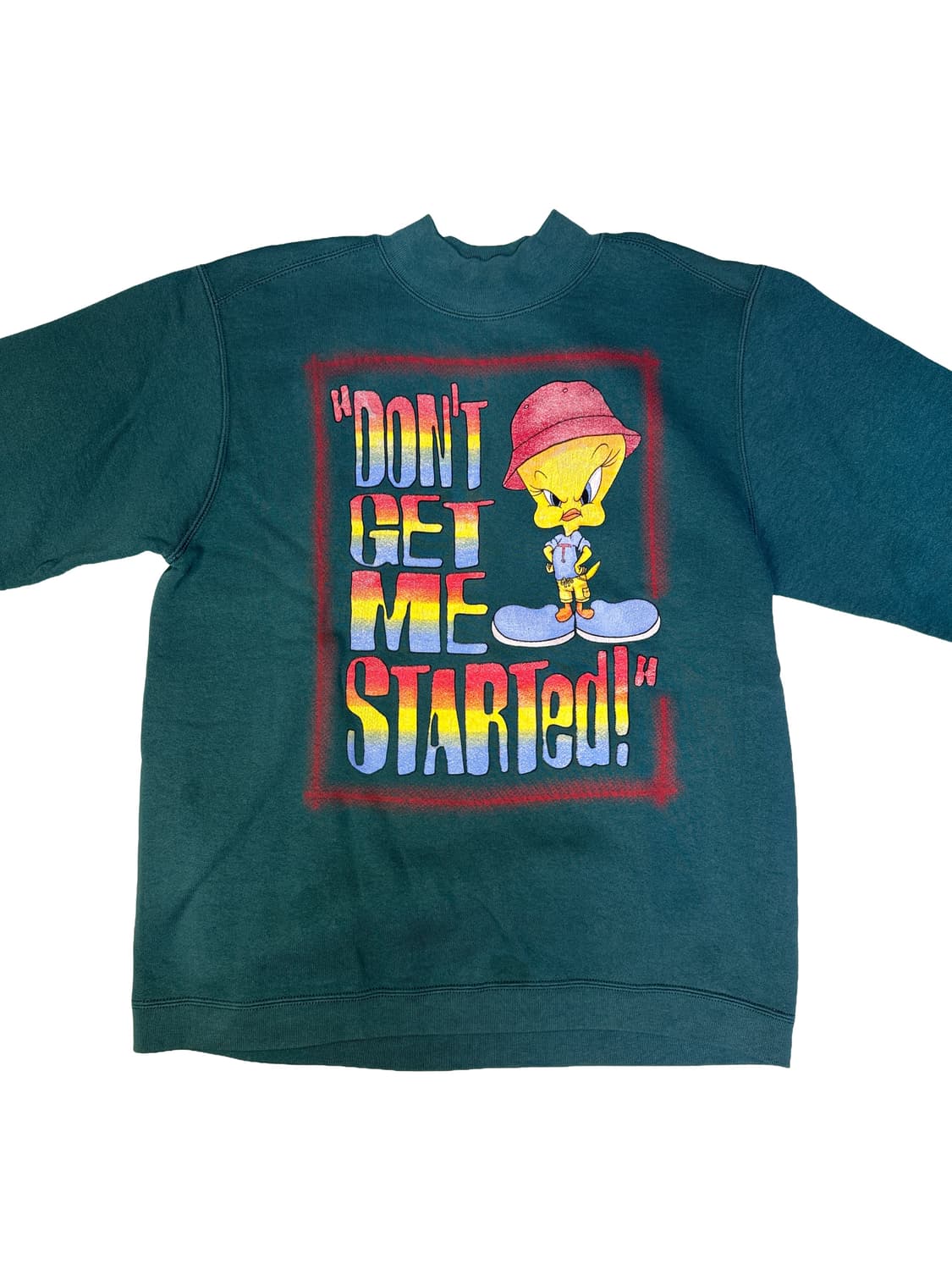 빈티지 90s 트위티 tweety  스웻셔츠 맨투맨 그린 L but 상품이미지2