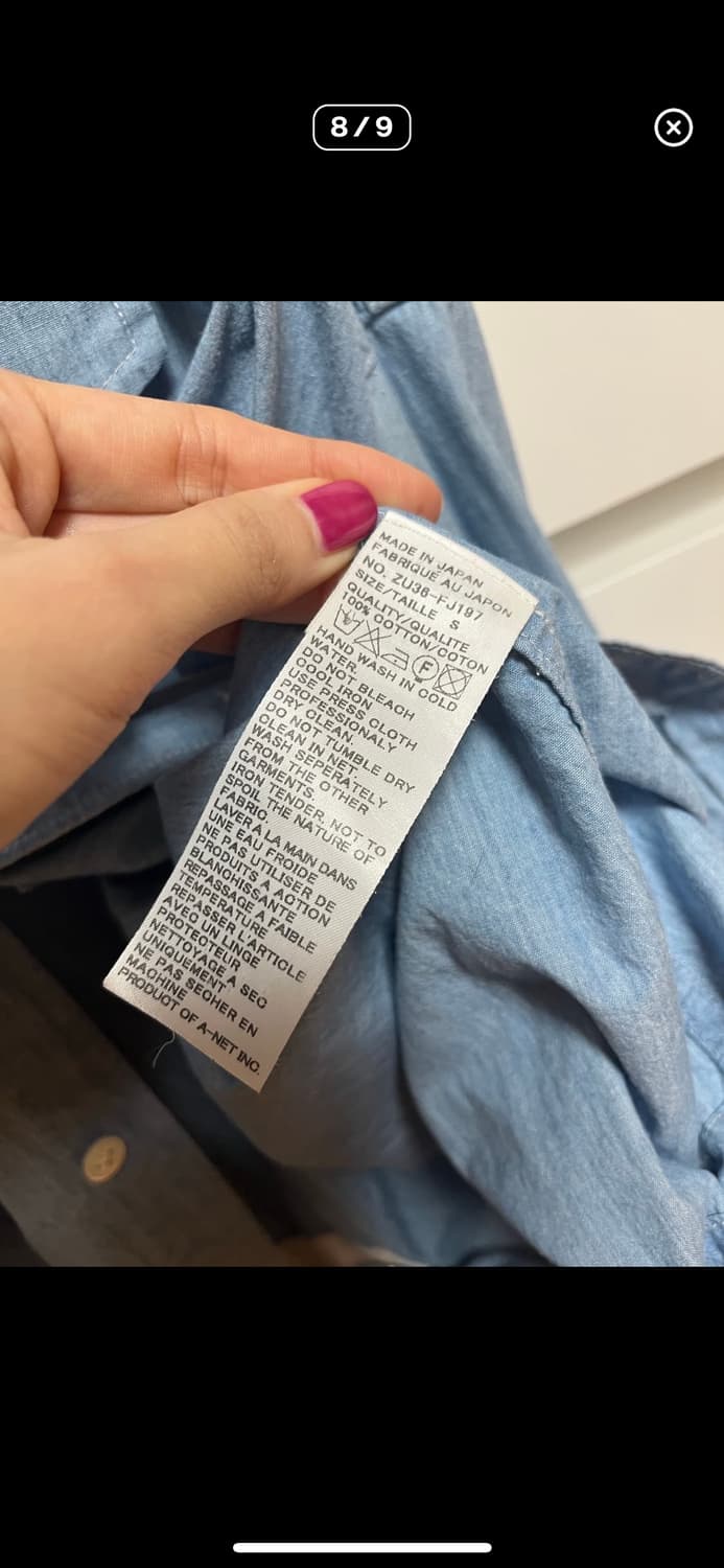 Zucca 데님 스트링 셔츠 상품이미지5