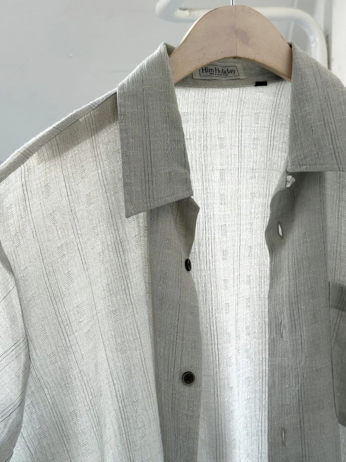 Natural fabric jacquard design half shir 상품이미지8