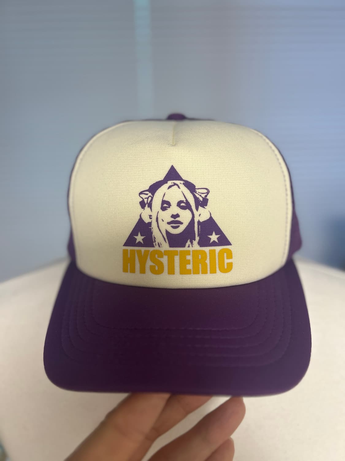 히스테릭글래머 퍼플 그래픽 메쉬 캡 상품이미지1