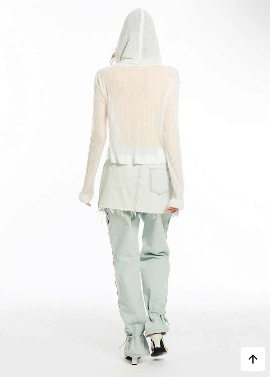 세릭 SHEER LOGO HOOD KNIT / WHITE 상품이미지4