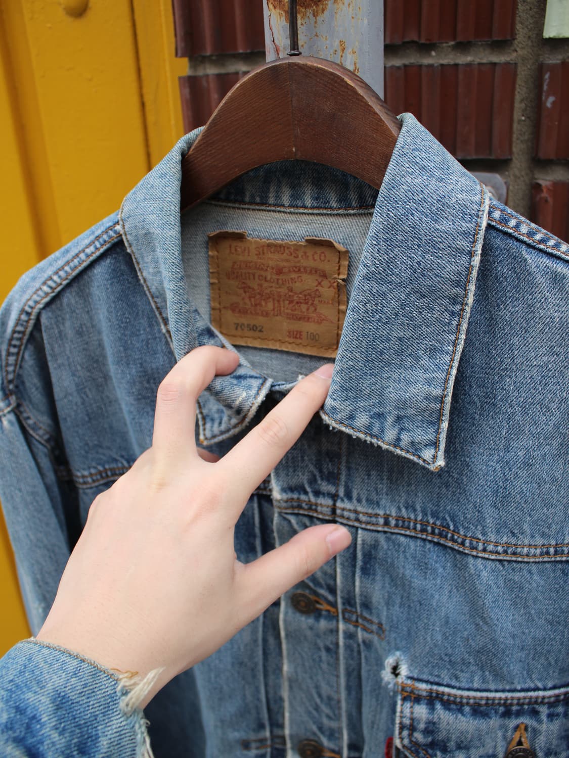90s Levis 70502 1st trucker denim jacket 상품이미지4