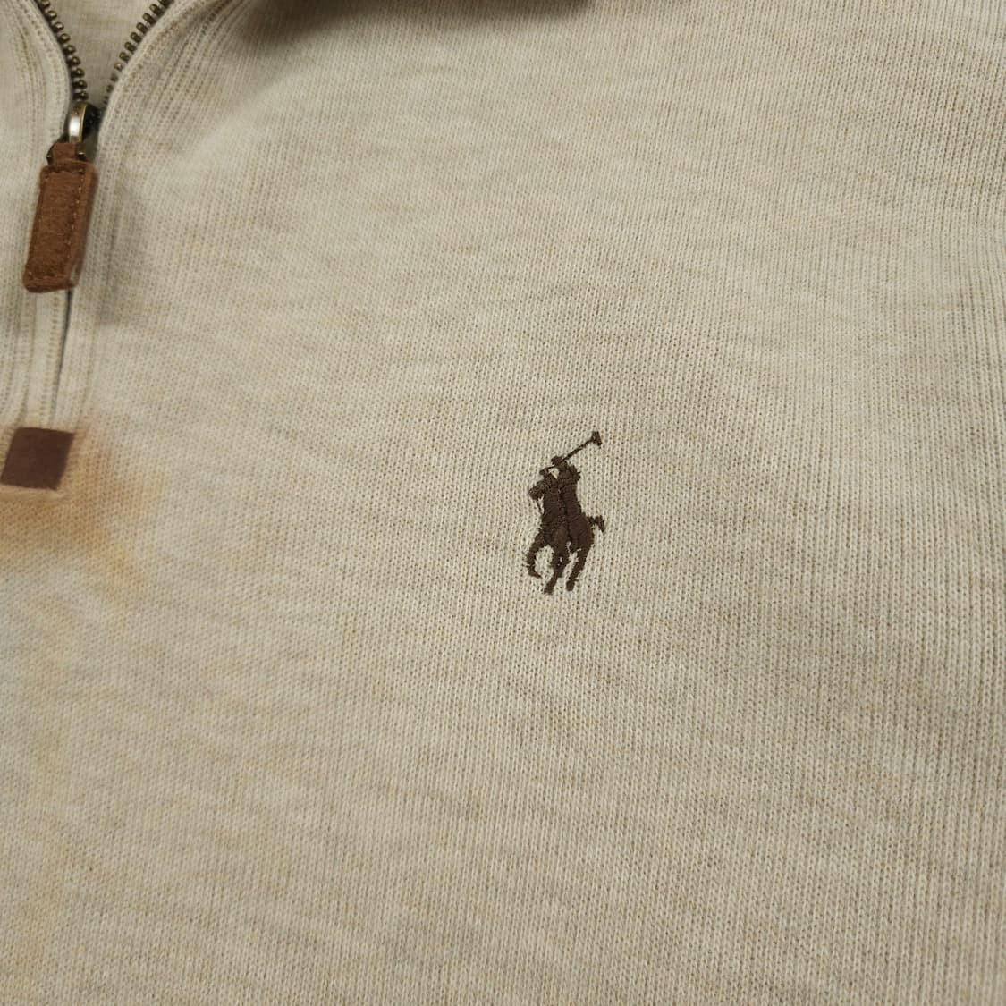 L(100) 폴로 랄프로렌 신형 반집업니트 오트밀컬러 상품이미지3