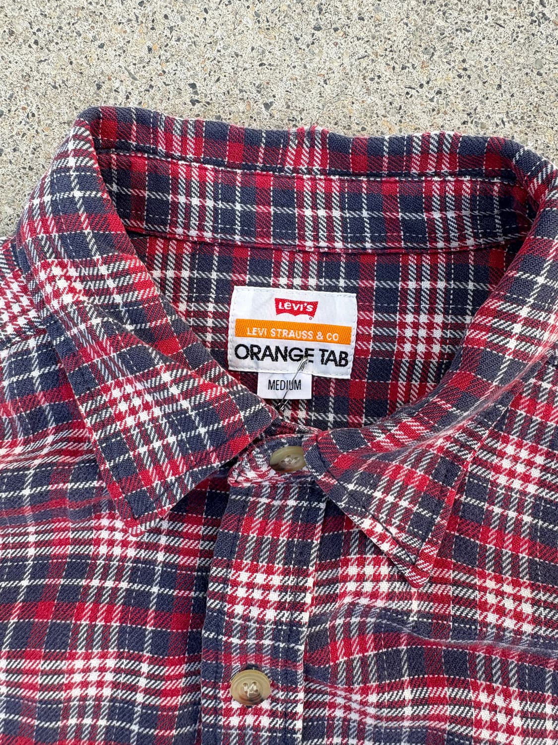 90s 리바이스 오렌지탭 플란넬 셔츠 상품이미지4