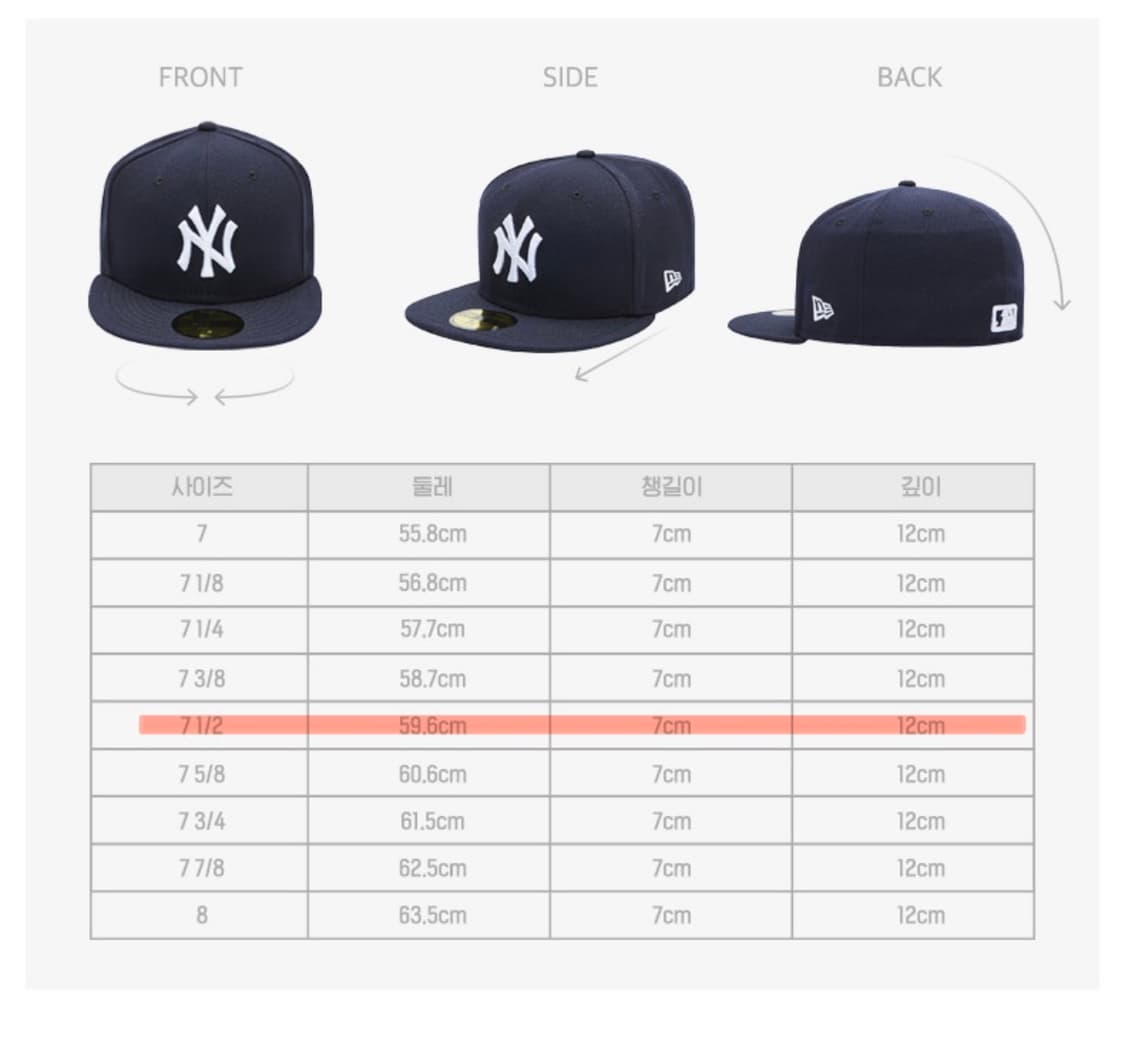 뉴에라 MLB 59FIFTY 블랙 피티드 캡 상품이미지3