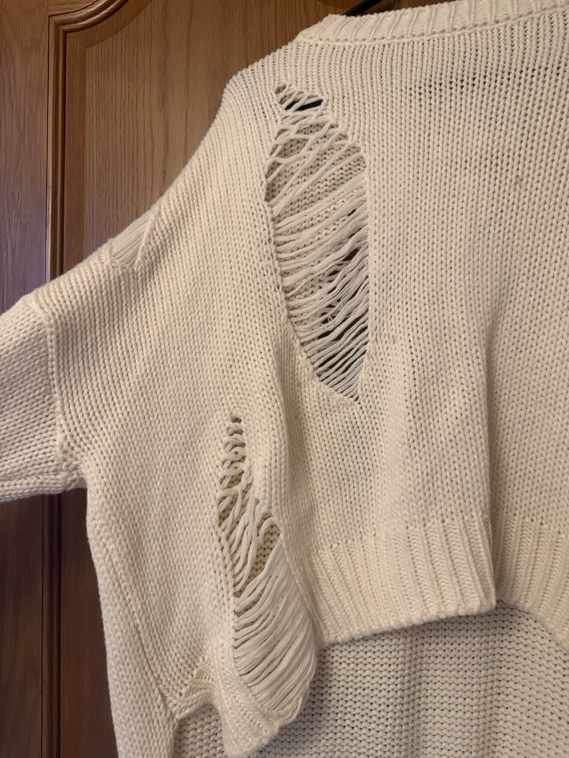 데미지 니트 원피스 상품이미지2