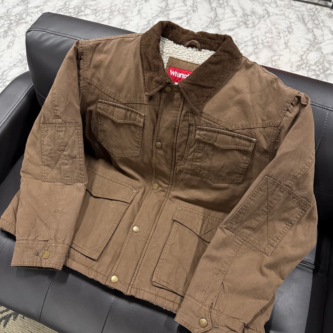 Wrangler 랭글러 빅사이즈 덕 캔버스 쉐르파 워크 자켓 상품이미지1