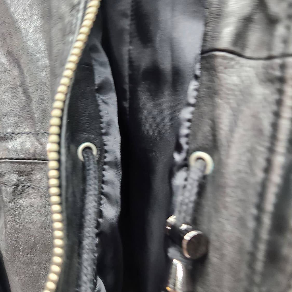 이태리 FRIENDS 양가죽100% 하이넥 가죽자켓  S 상품이미지4