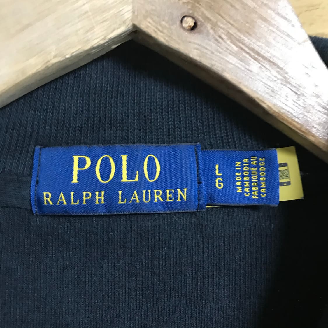 폴로 신형라인 큐알정품 검정 면코튼 반집업 상품이미지3