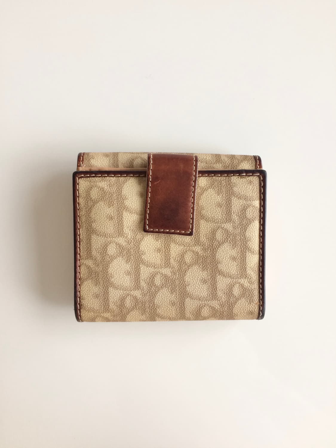 빈티지 크리스찬디올 로맨틱라인 오블리크 하트 핑크 베이지 반지갑 상품이미지2